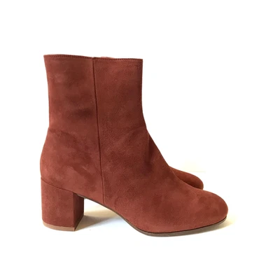 NUEVO Botines de gamuza Margaux para mujer 38 7,5 naranja óxido cremallera lateral nuevos sin caja Foto 1 de 4