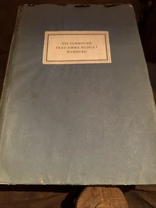 Die Sammlung Frau Emma Budge Hamburg / 1st Edition Scarce VG - Foto 1 di 1