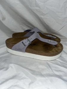Size 38 Birkenstock Papillio Gizeh Platform Sandals Lilac Purple Fog - Regular - Picture 1 of 5