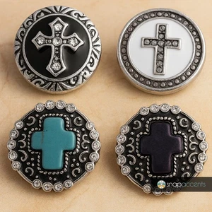 Kreuz Druckknopf Schmuck Ingwer Charm 18mm Knopf passt individuellen Halsketten, Armbändern - Bild 1 von 12