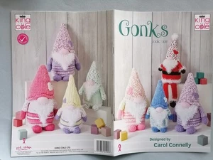 GONKS Knitting Pattern Book 1, 12 designs, 2 sizes, 12ply - King Cole - Picture 1 of 14