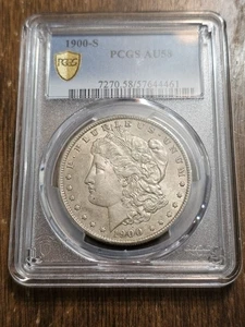1900-S Morgan Silver Dollar - PCGS AU58 - Nice Original Look Better Date - Picture 1 of 8
