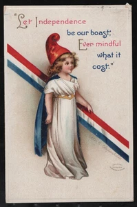 International Art Publishing Co. July 4th multicolor used postcard 1912 - Picture 1 of 2