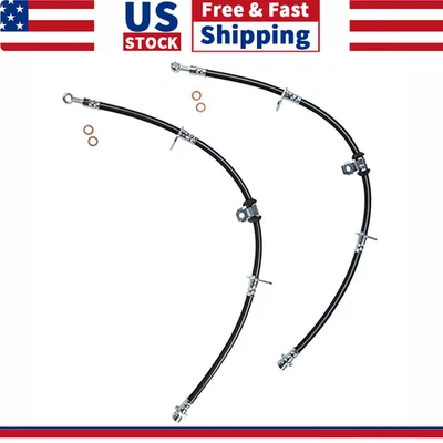 2x Línea de freno de manguera de freno delantera izquierda y derecha para Acura CL 1997 Foto 1 de 4