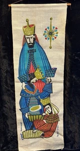 Serigrafía a mano de lino vintage de tres sabios arte colgante de pared Robert Darr Wert - Imagen 1 de 7