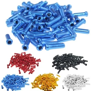 100pcs Colour MTB Bike Bicycle Brake Gear Outer Cable End Shift/Brake Tip Crimp - Picture 1 of 51