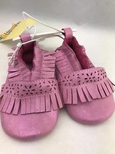 Harper Canyon Girl's Infant Bitsy Metallic Pink Moccasin size 1 M (0-6 mo) - Picture 1 of 2