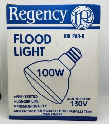 100PAR38/BLUE FLOODLIGHT MED BASE REGENCY ***SHIPS FROM USA*** - Image 1 of 2