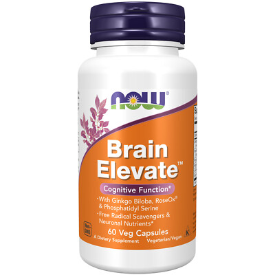 NOW FOODS Brain Elevate 60 Veg Capsules