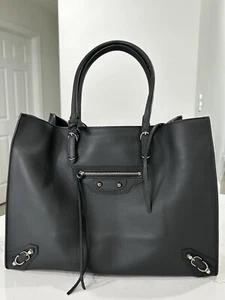 Balenciaga Papier A4 Zip Around Classic Studs Bag Leather Large Purse Designer - Picture 1 of 10