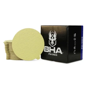 50er-Packung - 6" Zoll 60er-Körnung Gold abziehen und kleben selbstklebende PSA-Schleifscheiben - Bild 1 von 6
