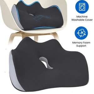 Memory Foam Seat Cushion for Home Office Car Seat Back Chair Pillow - Picture 1 of 14