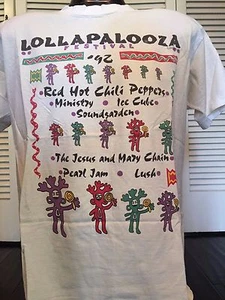 Camisa Lollapalooza 1992 Chili Peppers Ministry Ice Jam Tour Talla XL Rock Metal - Imagen 1 de 4