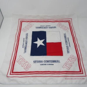 Bandana vintage Texas Sesquicentennial 1836 - 1986 RN14193 rojo blanco azul - Imagen 1 de 7