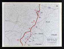 West Point WWII Map Italy Winter Line Campaign Battle of Monte Camino Pantano