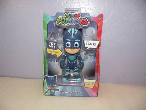 PJ Masks Deluxe Talking Cat Boy Action Figure 6" Poseable New TOY SEALED Cover