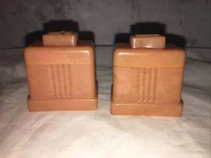 Juego de coctelera mecánica de sal y pimienta de carvanita de colección marrón 1,5" - Imagen 1 de 4
