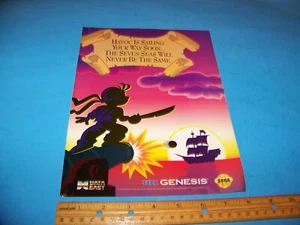 Video Game Ad Vintage 1993 Havoc for Sega Genesis by Data East - Picture 1 of 2