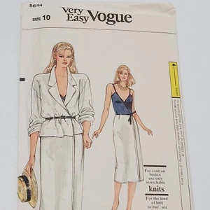 Very Easy Very Vogue Power Suit Wrap Dress AU8 Career Vintage 80s 90s UNCUT 8644 - Picture 1 of 11
