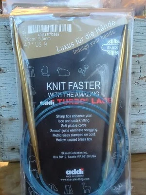Agujas de tejer circulares de encaje addi Turbo® Skacel EE. UU. 9 (5,5 mm) 47" (120 cm) Foto 1 de 3