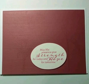 Handmade homemade Remembrance Sympathy Condolences Encouragement greeting card - Picture 1 of 6