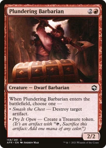 x4 Plundering Barbarian AFR MTG 158/281 COMMON M/NM 4x - Picture 1 of 1