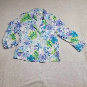 BILL BLASS Vintage Womens XL Floral Button-Up Shirt Long Sleeve - Picture 1 of 8