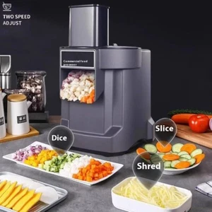Commercial Vegetable Cutter Multi-function Automatic Dicing Slice - Picture 1 of 11