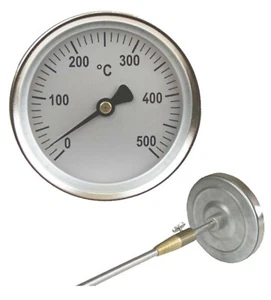 Rauchgasthermometer Abgasthermometer Heizungsthermometer 500°C 100mm - Bild 1 von 4