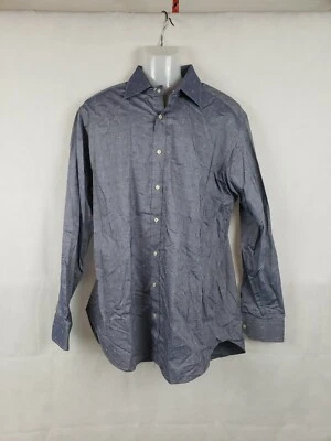 Etro Milano Mens Dress Shirt Blue Paisley/Teardrop Italy 42/17  - Image 1 of 4