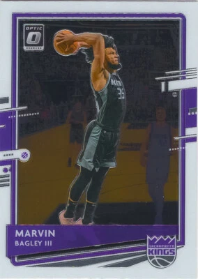 Marvin Bagley III 2020-21 Optic Basketball Chrome Base Card #47 Sacramento Kings - Image 1 of 2