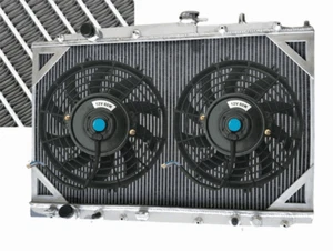 Aluminum Radiator+Fans For HONDA ODYSSEY 3.5L V6 1999-2004 2000 2001 2002 2003 - Picture 1 of 5