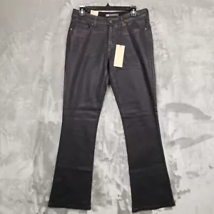 Neu mit Etikett Levi's 8M/29 schwarz glatte Oberfläche MID RISE BOOTCUT SKINNY JEANS - Bild 1 von 13