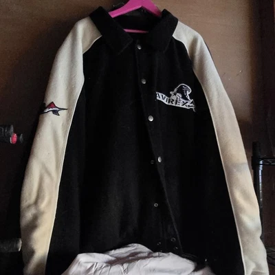 Chaqueta Universitaria Vintage Avirex Lana Reversible: Talla 6XL 6X: Negra Blanca  Foto 1 de 4