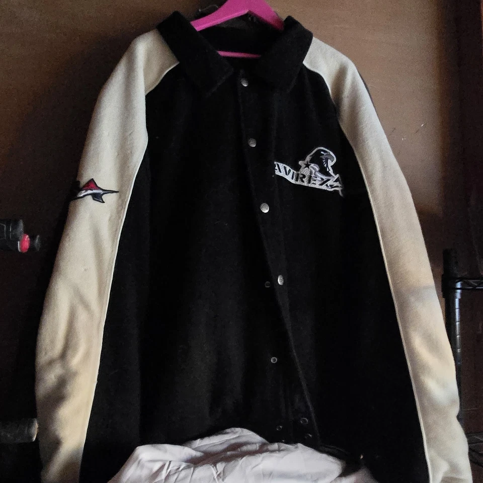 Chaqueta Universitaria Vintage Avirex Lana Reversible: Talla 6XL 6X: Negra Blanca  Foto 1 de 4