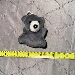 Peluche pupazzo piccolo orso bianco grigio - Foto 1 di 2