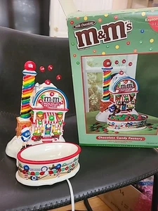 Dept 56 M&M'S Chocolate Candy Factory Lighted House Candy Dish With Box - Picture 1 of 15
