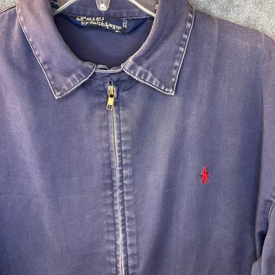 Chaqueta Polo Ralph Lauren Harrington De Colección Para Hombre M Azul Marino Bordado Poni Foto 1 de 4