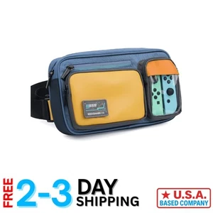 Stylish Multifunctional Switch Carrying Case with 5 Compartments - Blue & Yellow - Picture 1 of 9