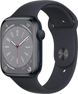 Apple Watch Series 8 (GPS) 45mm Aluminium Midnight Case - Photo 1 sur 8