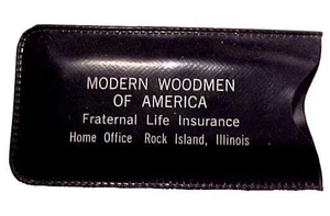 Sombrero de lluvia moderno Woodmen of America Rock Island Illinois seguro de vida fraternal - Imagen 1 de 2