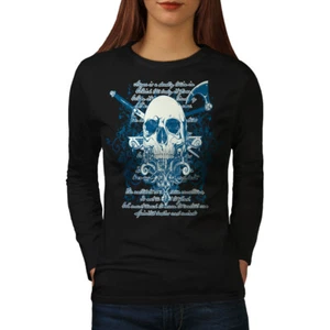 Wellcoda Axe Death Cool Goth Monster langärmeliges Damen-T-Shirt - Bild 1 von 5