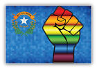 Autocollant vinyle drapeau LGBT Pride Protest Fist Nevada