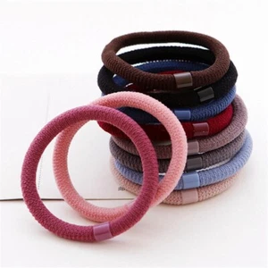 EXTRA THICK STRONG women girls School Large Soft Endless Hair Bands Bobbles 6mm - Picture 1 of 22