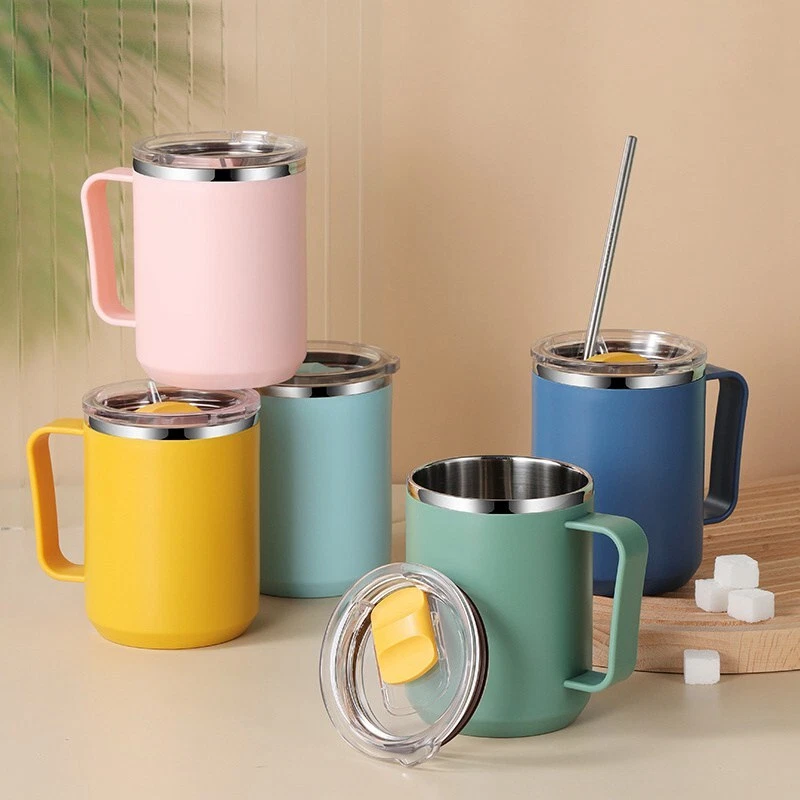 Taza con Tapa Simple Oficina Taza Ins Estilo Agua Vaso Tarde Té Estilo Nórdico Foto 1 de 4