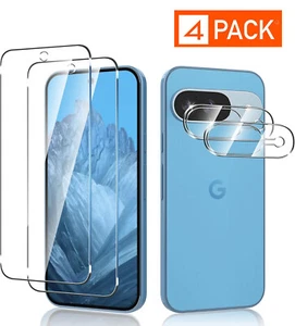 4 Pack Glass Screen Protector Camera Lens Protector for Google Pixel 9 - Picture 1 of 8