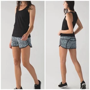 Lululemon Tracker Short III *4-way StretchAce Spot Tranquil Blue Black / Black - Picture 1 of 7