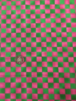 Paintbrush Studio - Graphix Range - Pink + Green Check - 100% Cotton  - Image 1 of 4