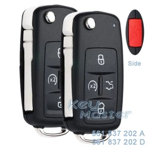for VW Jetta Passat Golf Beetle CC Eos GTI Touareg Remote Key 561 837 202 A / D - Picture 1 of 4
