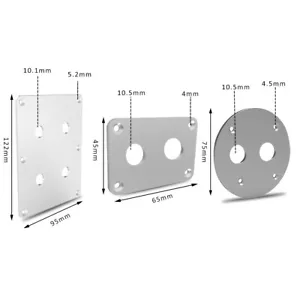 Wall Plate Banana Binding Post Wall Plate in Aluminum for Speakers Home Theater - Picture 1 of 30